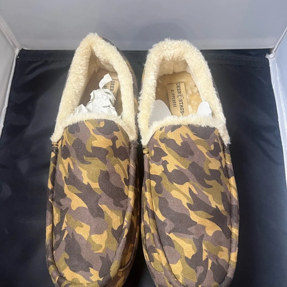 Deer Stags SUPRO‎ Camo Indoor/Outdoor Slippers Men’s Size 12 New